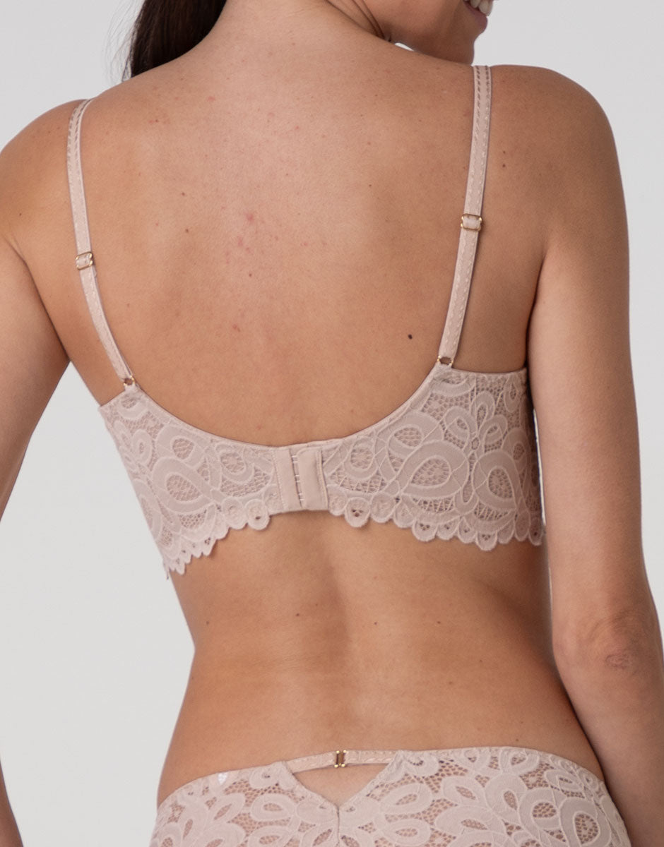 Lovable Garden Flowers Lace Craft Lace reggiseno cappuccino con ferretto