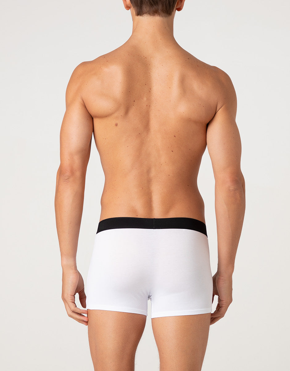 Lovable Value Elegance Signature Cotton boxer in cotone Pima elasticizzato bianco