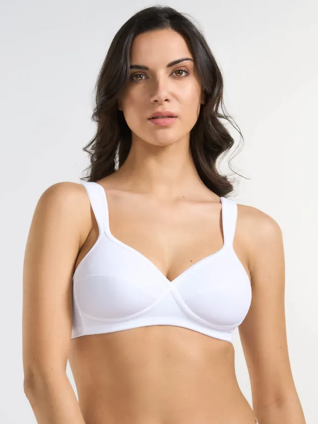 SPIMAN Style reggiseno elasticizzato spalline anatomiche imbottite coppa B bianco