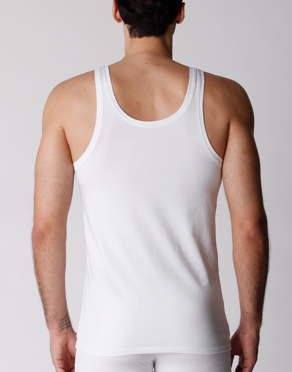 Lovable Value Elegance canotta uomo in cotone biologico bianca confezione 2