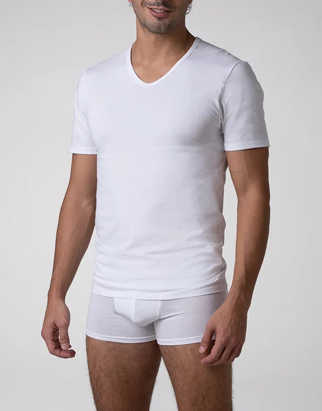 Lovable Basic Soul Cool Sensation T-shirt scollo a V bianca in cotone stretch