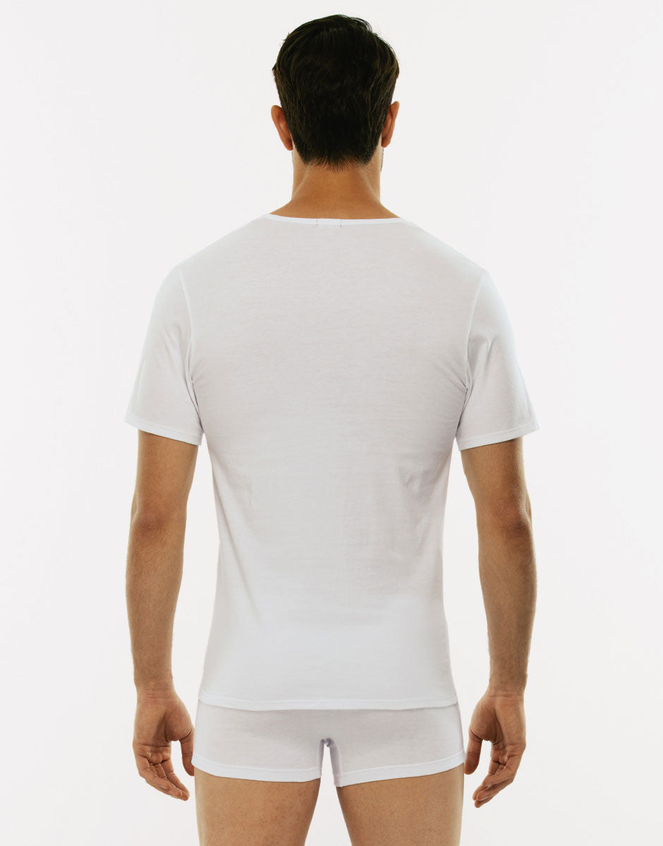 Lovable Basic Soul 100% Pure Cotton T-shirt bianca scollo a V