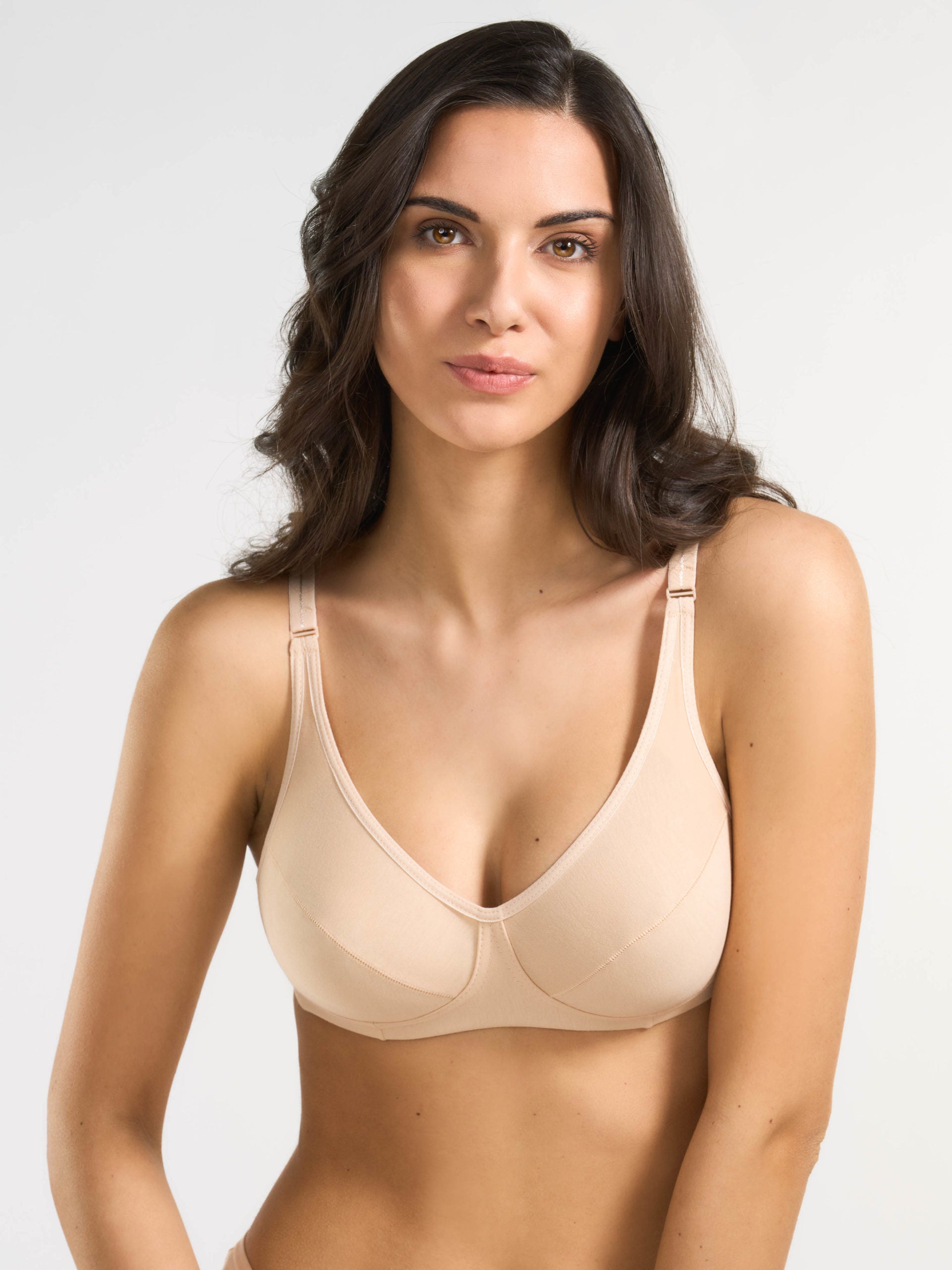 SPIMAN Millennial reggiseno in cotone elasticizzato con sostegno laterale