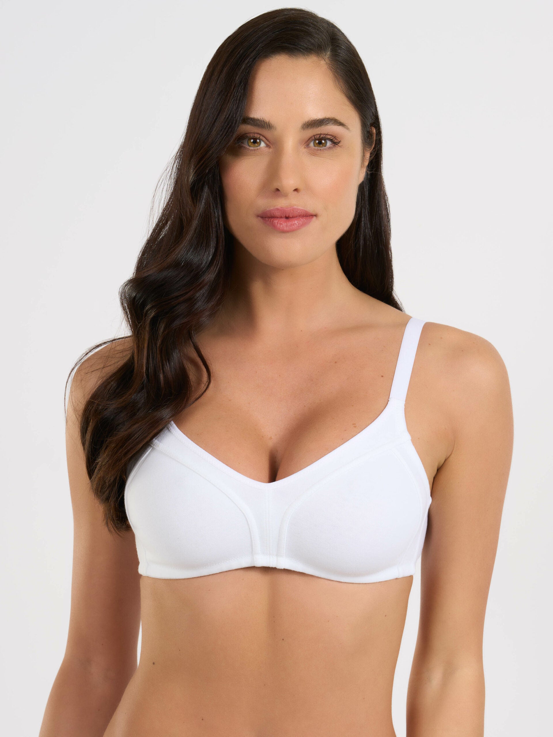 SPIMAN Millennial reggiseno senza ferretto bianco coppa C in cotone elastico