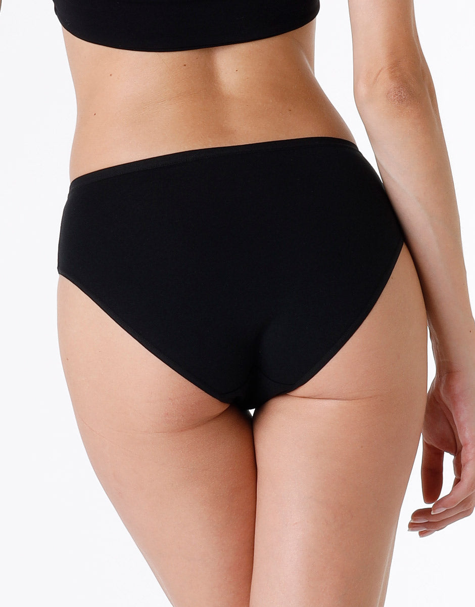 Lovable Lovely slip midi nero in cotone modal