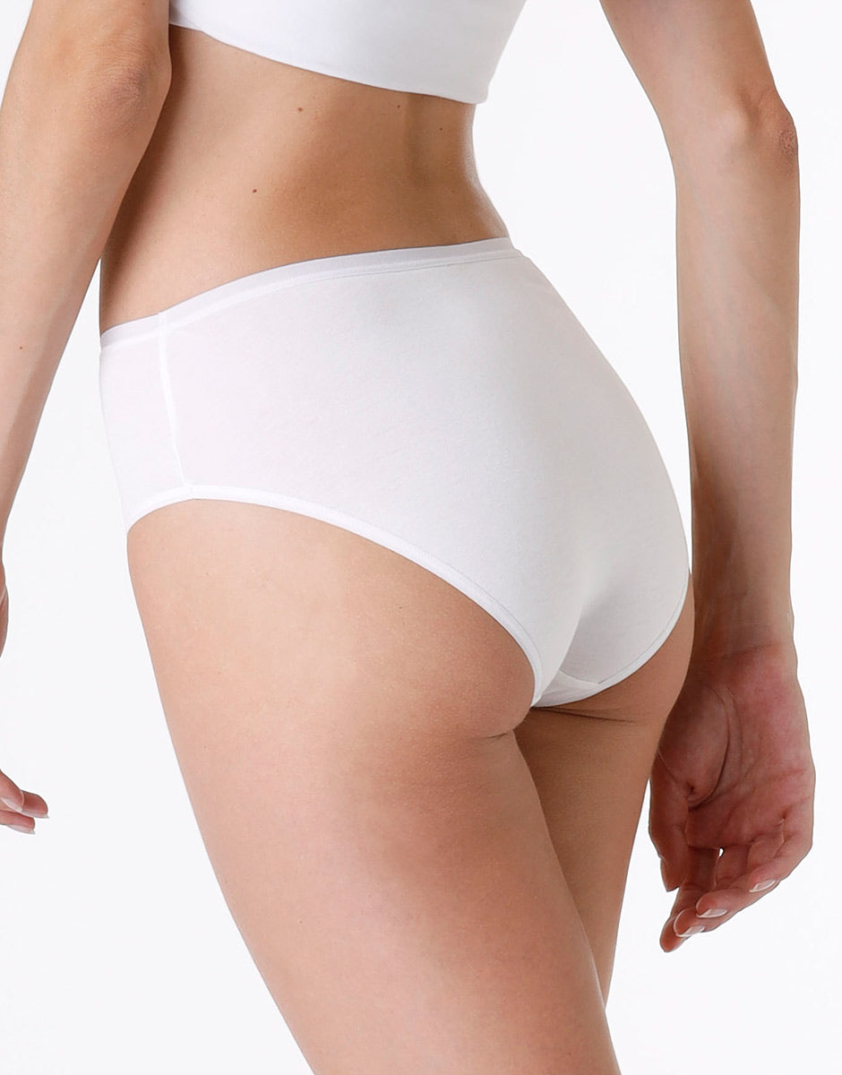 Lovable Lovely slip midi bianco in cotone modal
