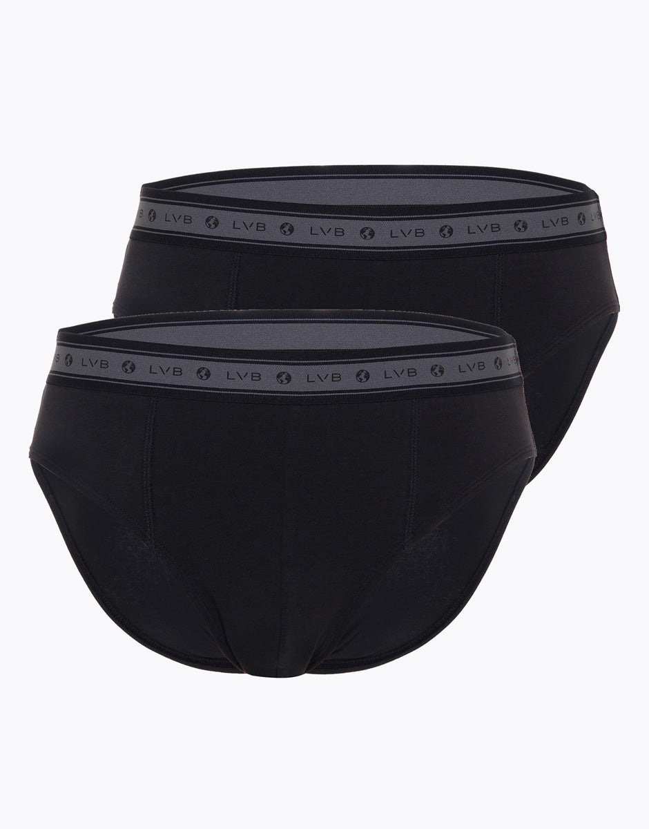 Lovable Value Elegance slip uomo cotone biologico nero 2 pezzi
