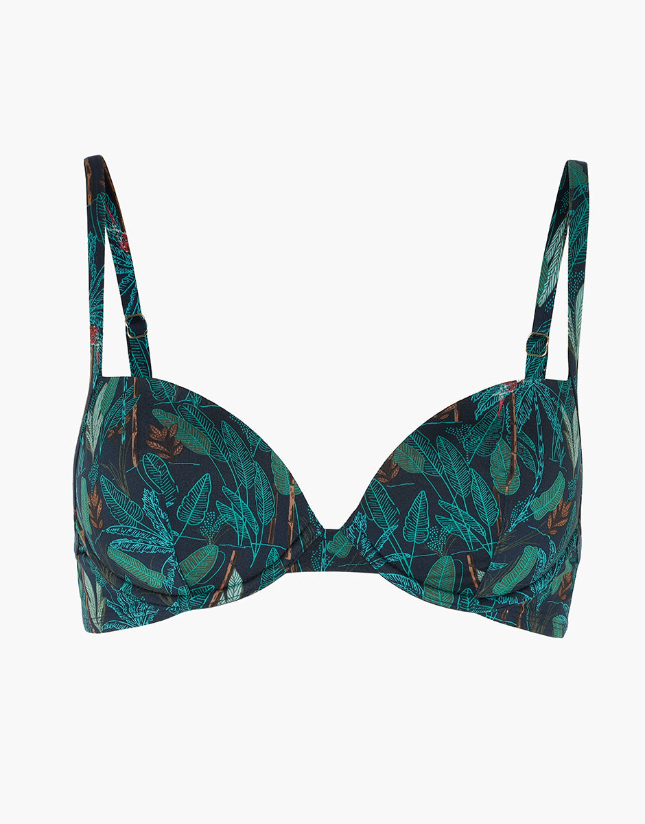 Lovable Glam Shiny Micro Contemporary Printed Micro costume reggiseno imbottito con ferretto stampa tropicale