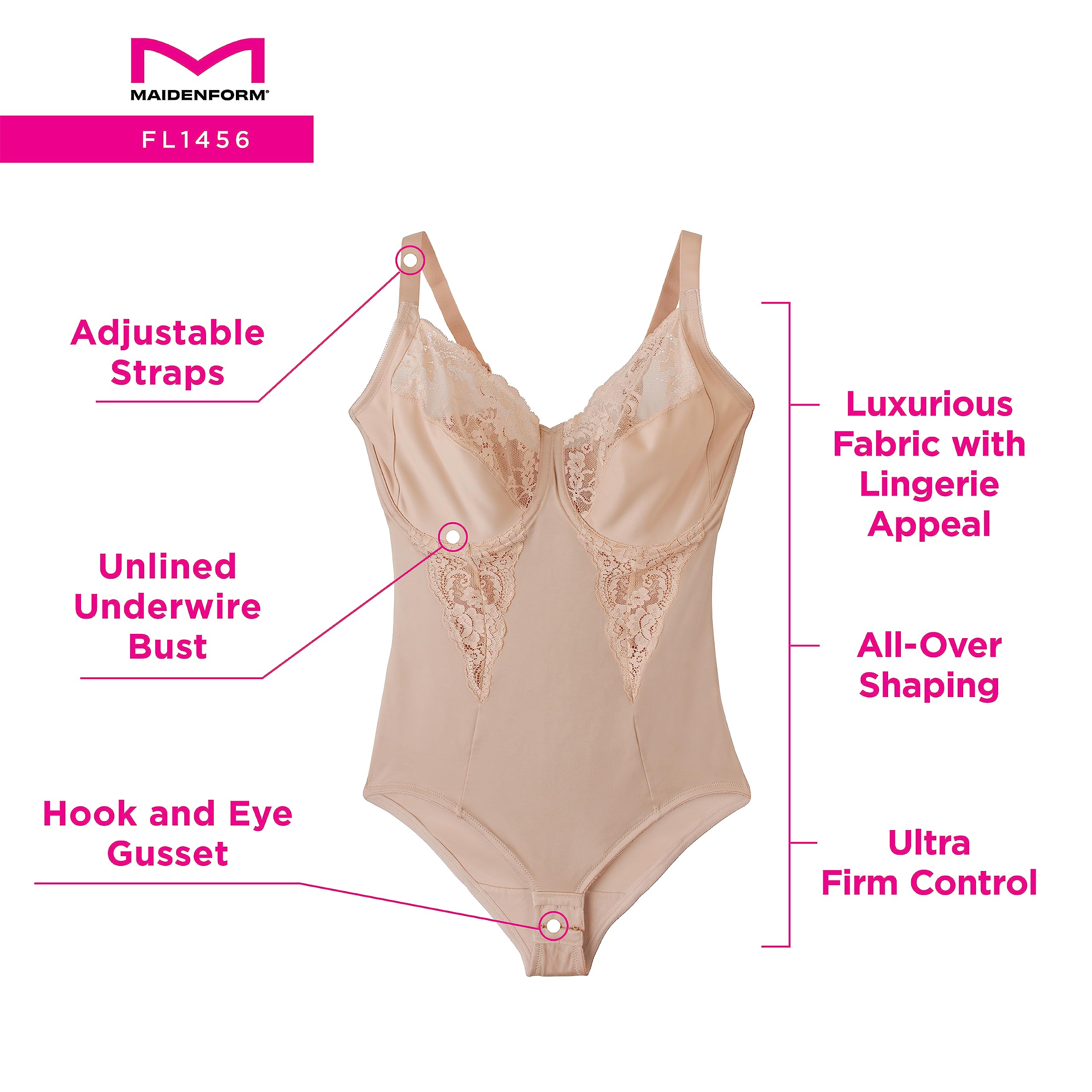 Maidenform Bras Ultimate Slimmer body modellante donna pacco da 1