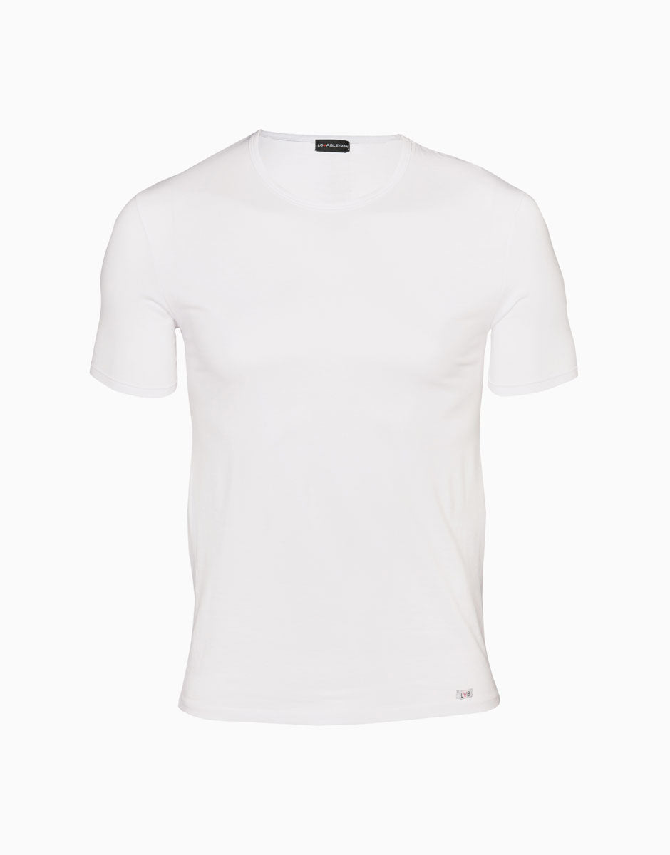 Lovable Basic Soul L6016 T-shirt girocollo in cotone bianca