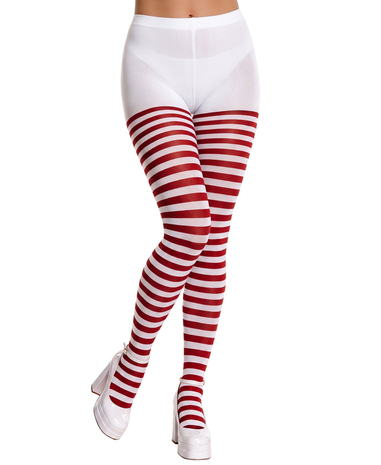 RSLOVE Patterned tights collant a righe bianche e nere taglia unica