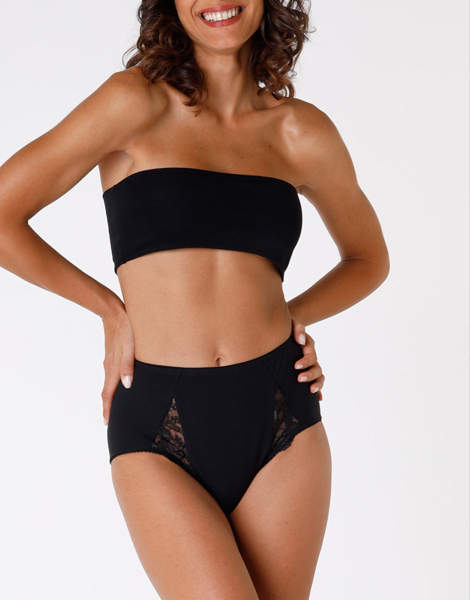 Lovable Lovely slip maxi contenitivo 4/L nero cotone elasticizzato