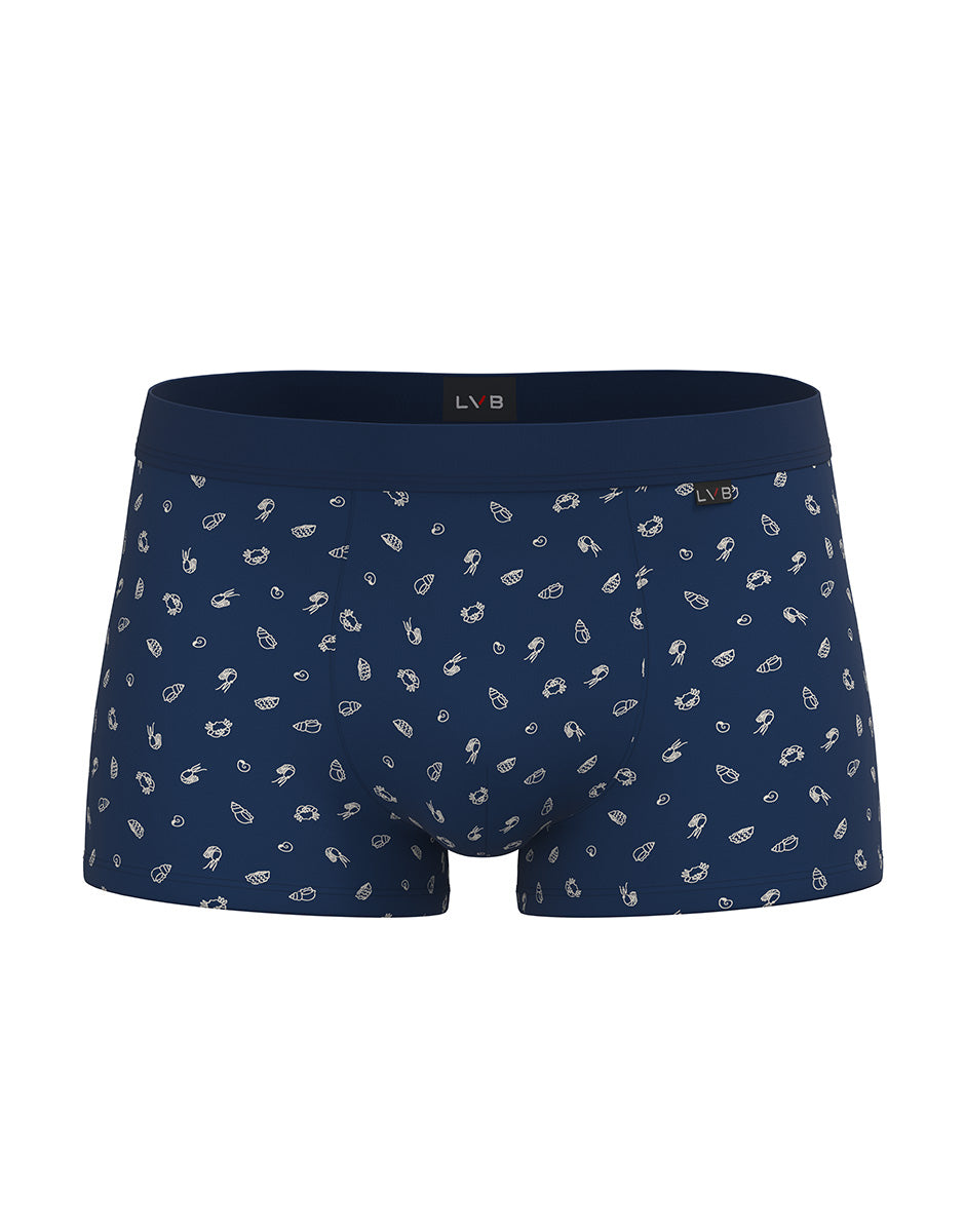 Lovable Value Elegance boxer Printed Stretch Cotton blu stampato
