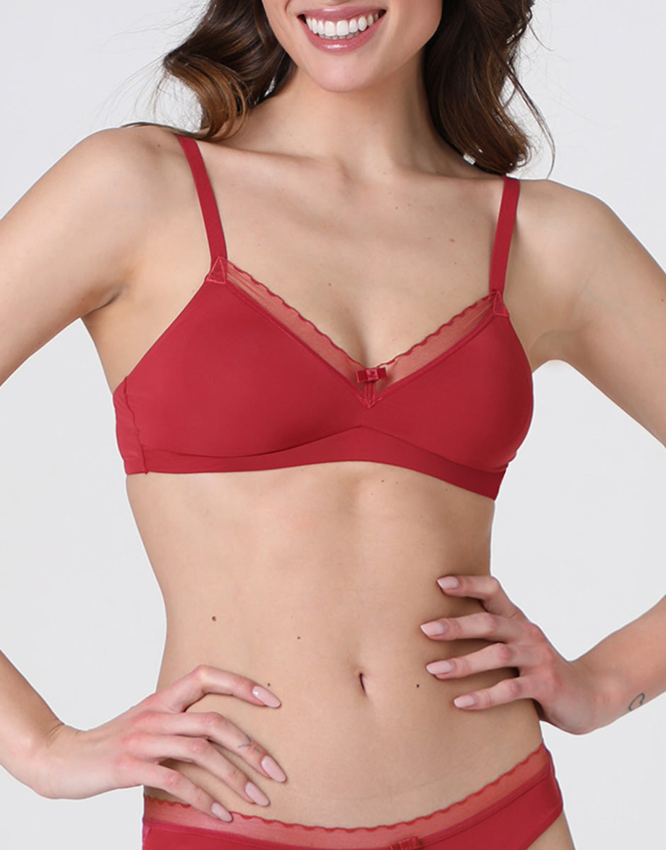 Lovable My Daily Comfort reggiseno senza ferretto rosso lampone