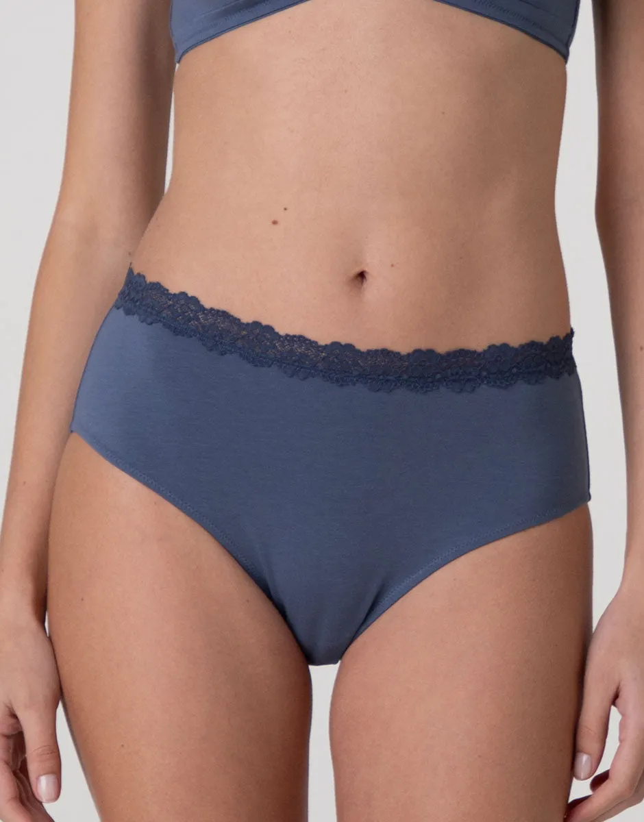 Lovable So Lacy Panties Trendy Modal slip alto blu polvere pizzo