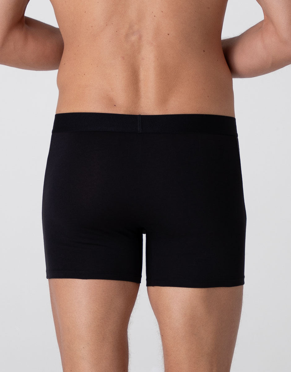 Lovable Value Elegance Modern Stretch Cotton boxer lungo nero
