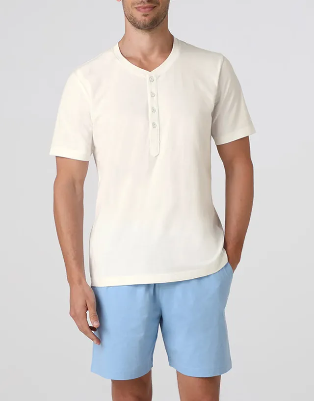 Lovable Basic Soul pigiama corto Serafino in jersey avorio