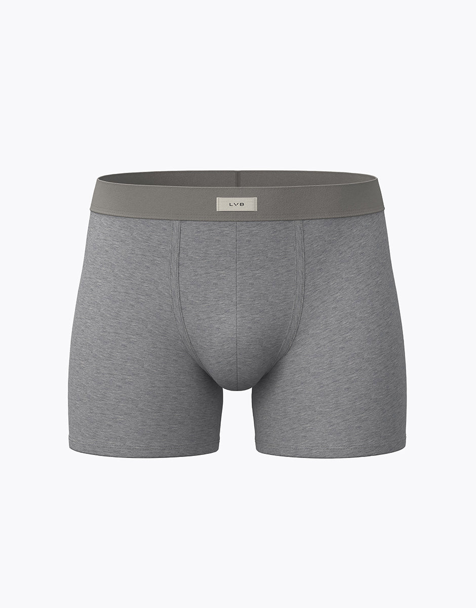 Lovable Value Elegance Modern Stretch Cotton boxer lungo grigio melange