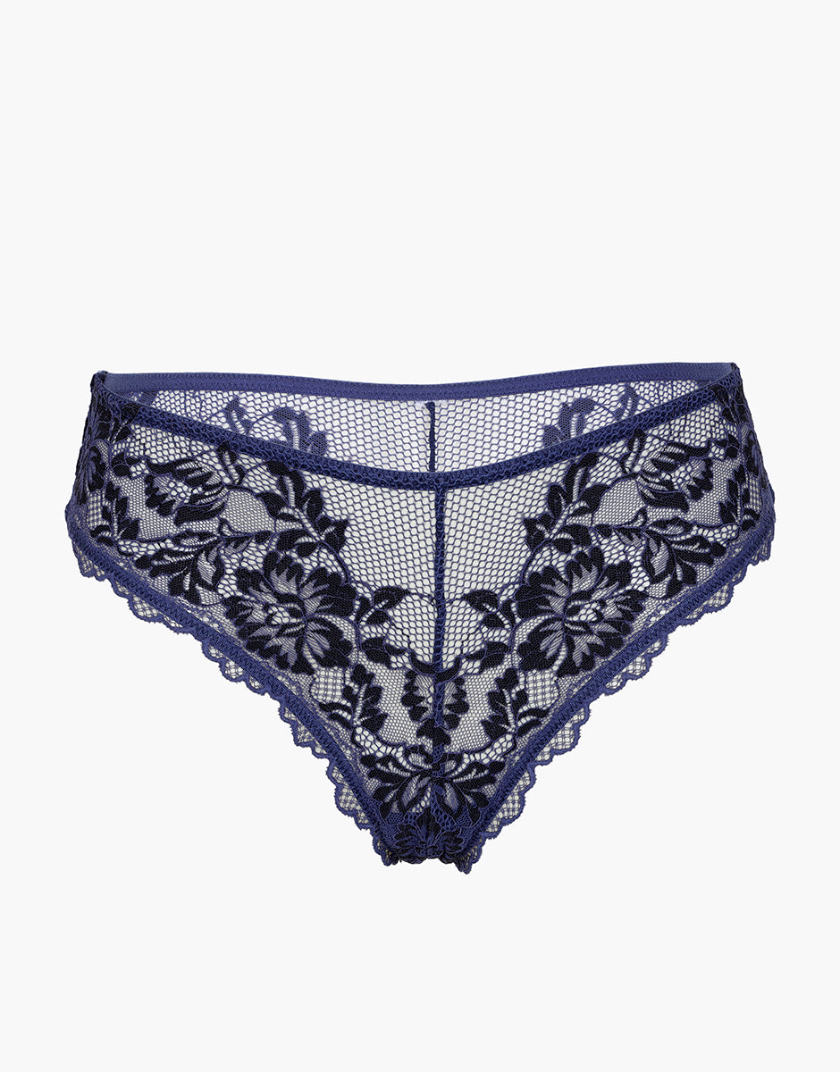 Lovable So Lacy Panties Bicolor Floral Lace brasiliano blu violaceo