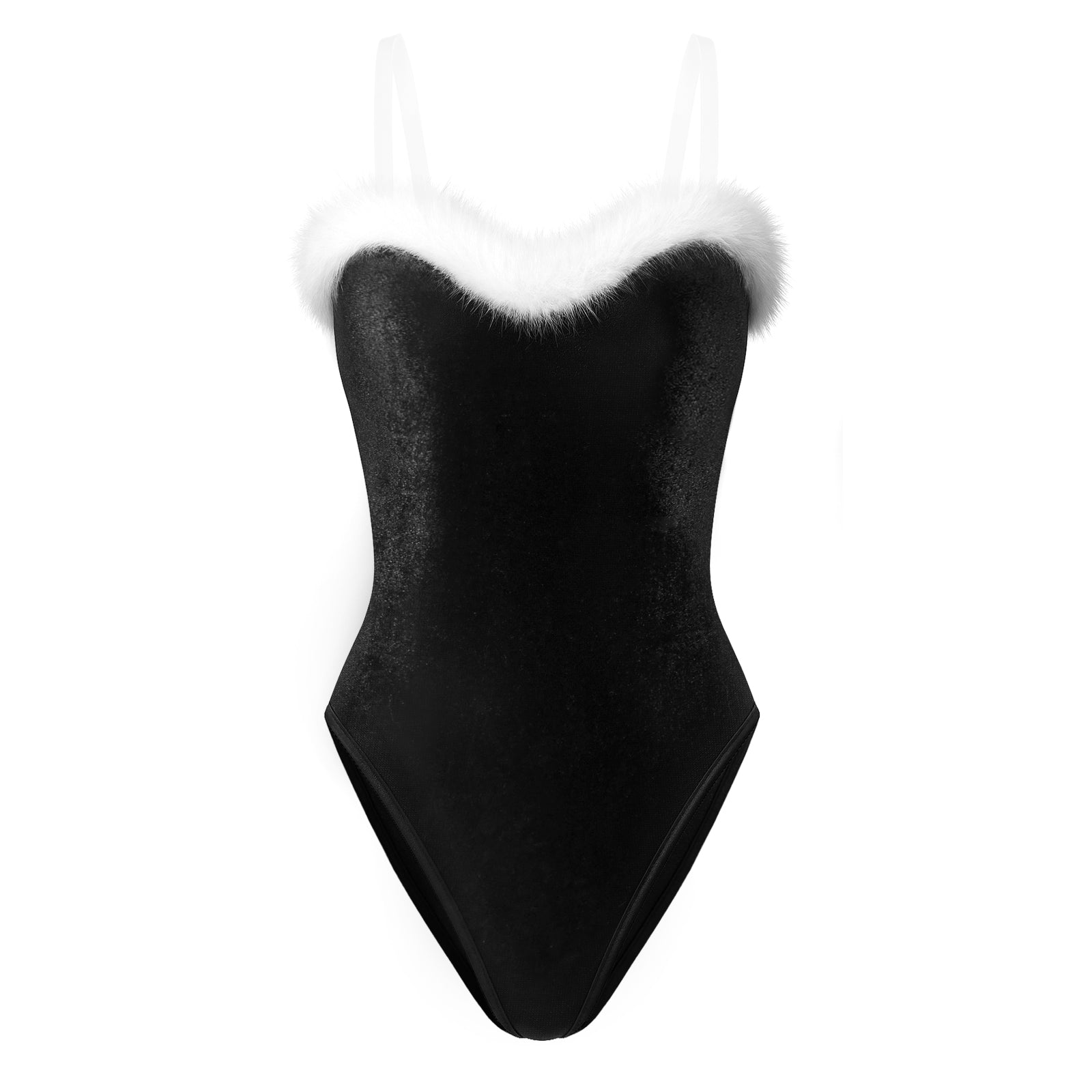 RSLOVE Costumes 7 Piece Bunny Costume Teddy Bodysuit Set body nero