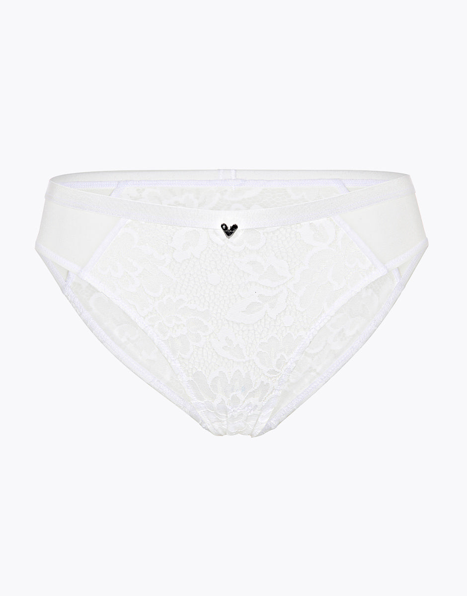 Lovable Anniversary Lace Slip bianco in pizzo riciclato