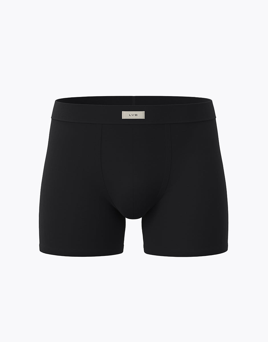 Lovable Value Elegance Modern Stretch Cotton boxer lungo nero