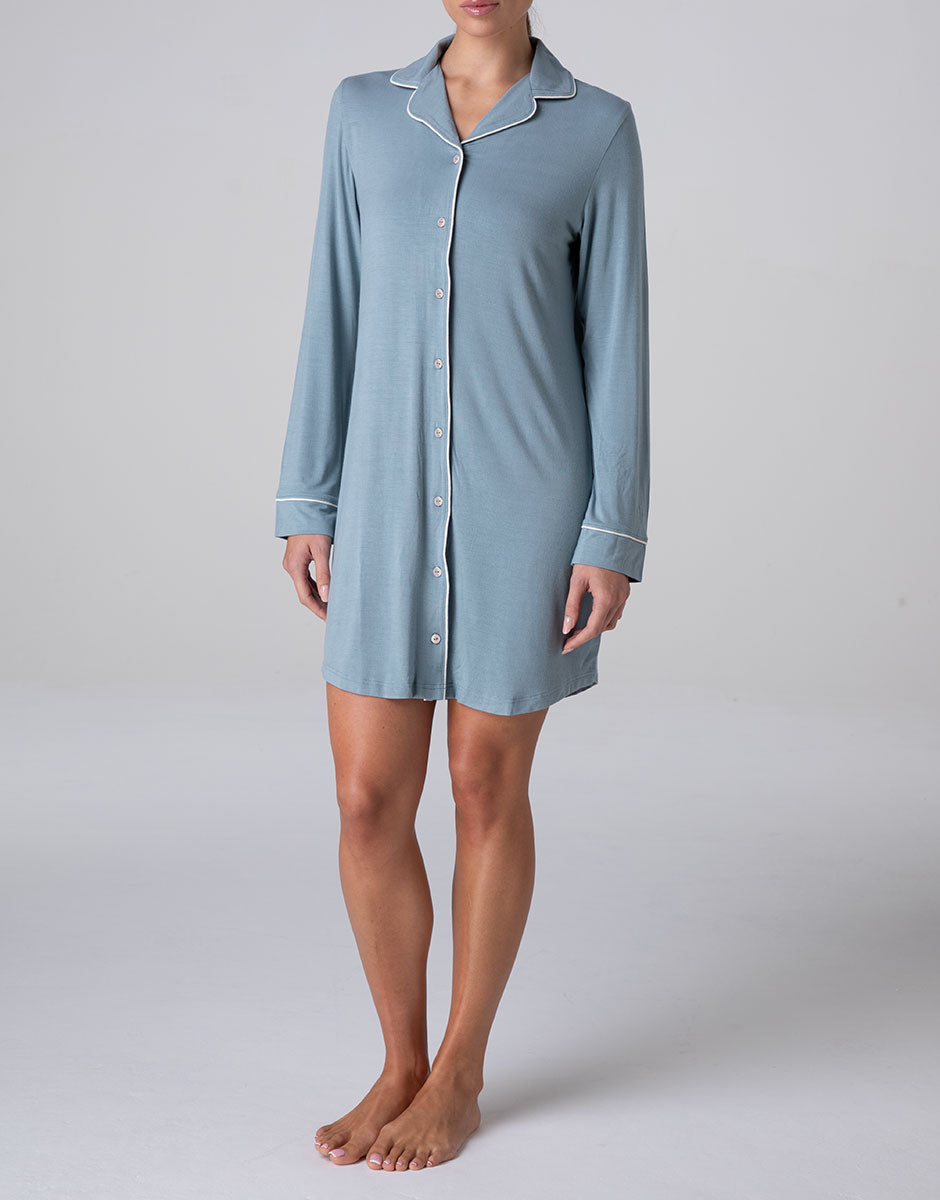 Lovable Basic Soul camicia da notte aperta in viscosa carta da zucchero