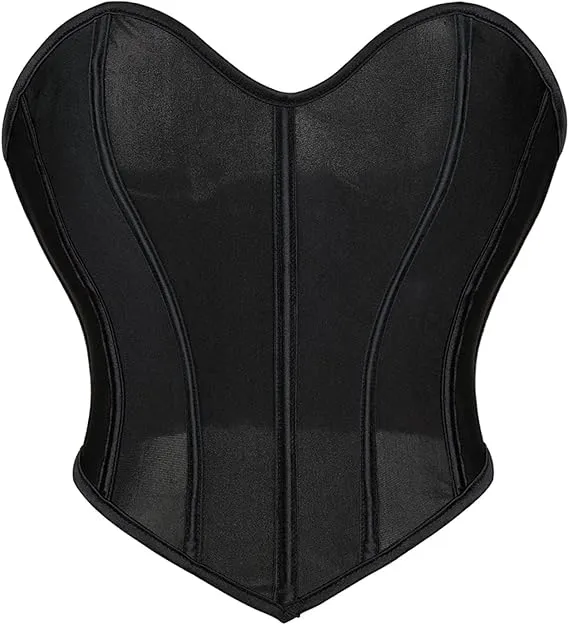 RSLOVE Fashion Extras Women’s Mesh Jumpsuits and Corsets Bustier Crop Top