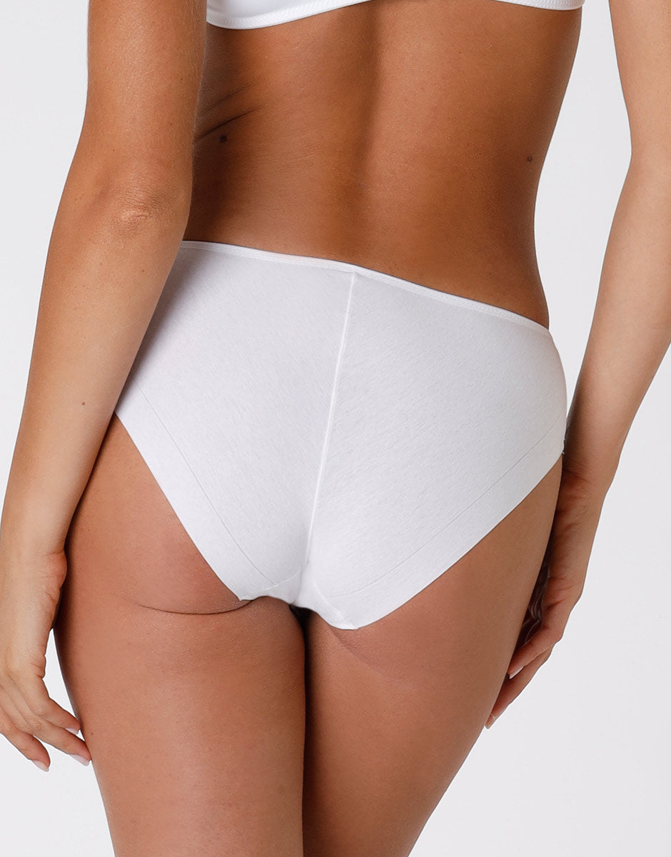 Lovable Invisible Cotton slip midi bianco in cotone