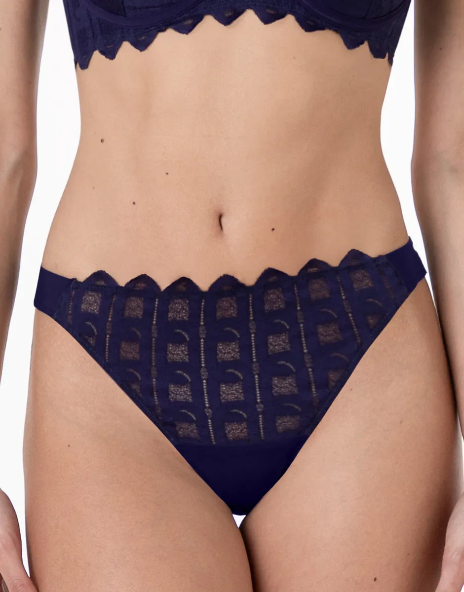 Lovable So Lacy Panties L’Allure brasiliano viola scuro