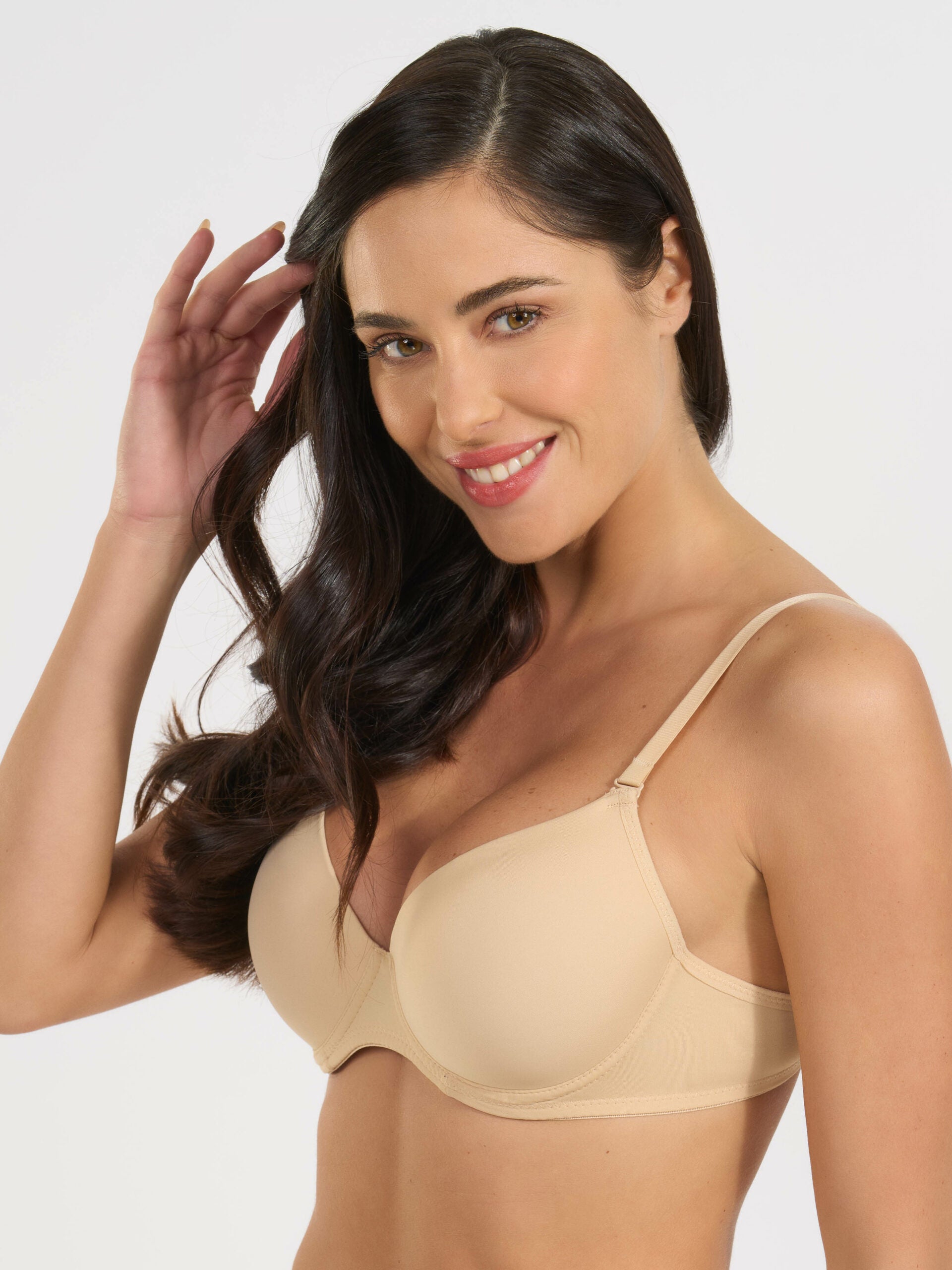 SPIMAN Design Reggiseno balconcino imbottito nero coppa B