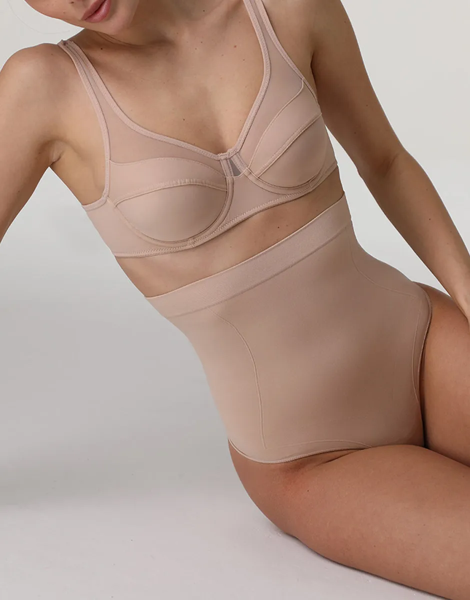 Lovable Body Bliss Guaina Perizoma Vita Alta Silhouette Shaping cipria 2/S microfibra